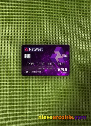 United Kingdom NatWest bank visa classic card photolook